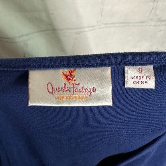 Quacker Factory Women’s Dark Blue Top with Embroidered Cats, Small, Pre-owned - Picture 5 of 6